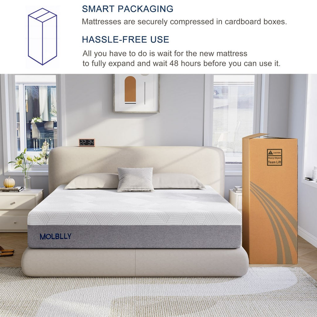 Efficiently compressed, our mattress fits all frames for easy setup.