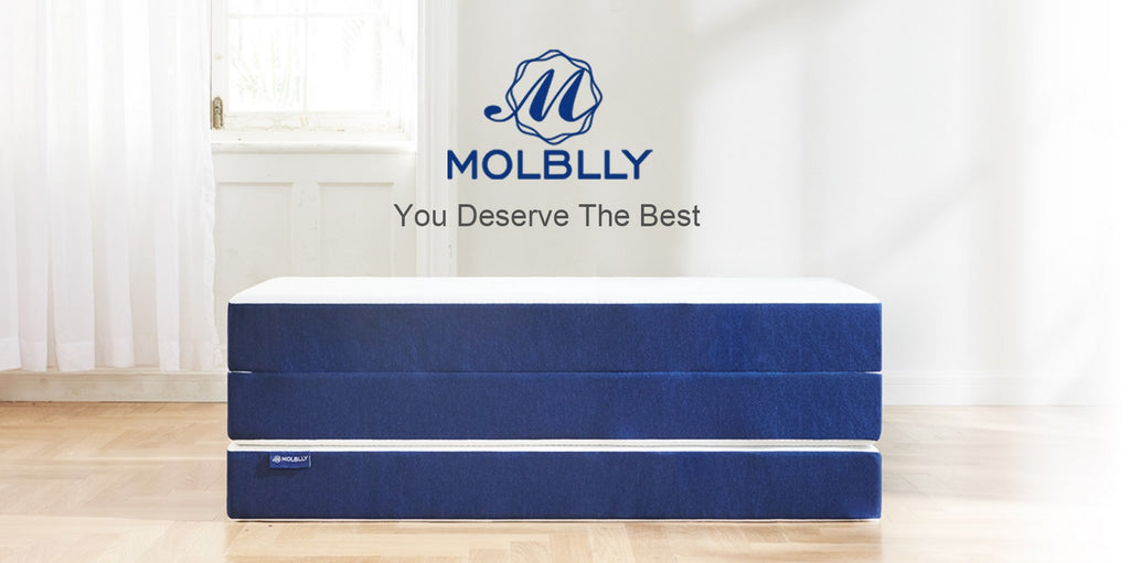 Overview of the Vitality tri folding mattress after folding it