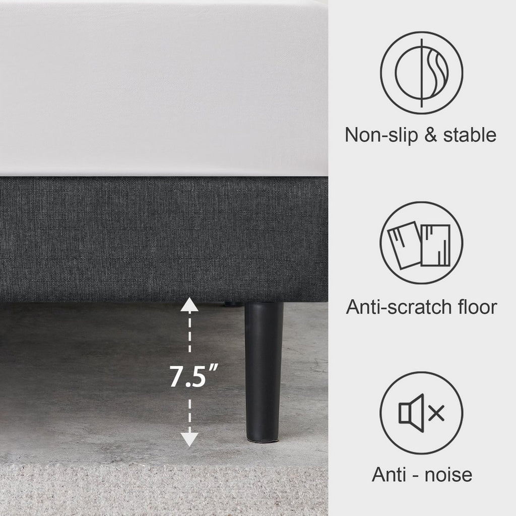 Anti-scratch floor bed frame
