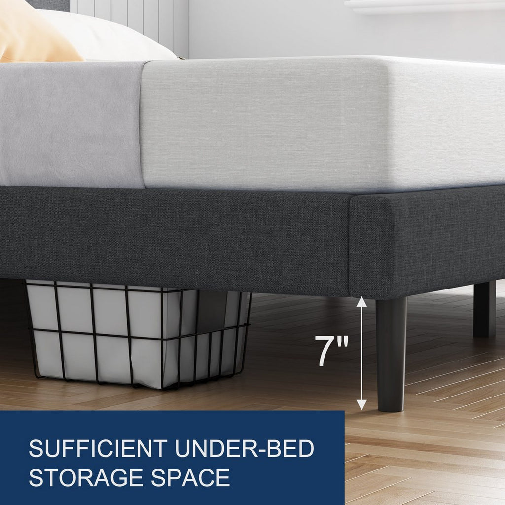Plenty of storage space underneath the Molblly Ambria bed frame