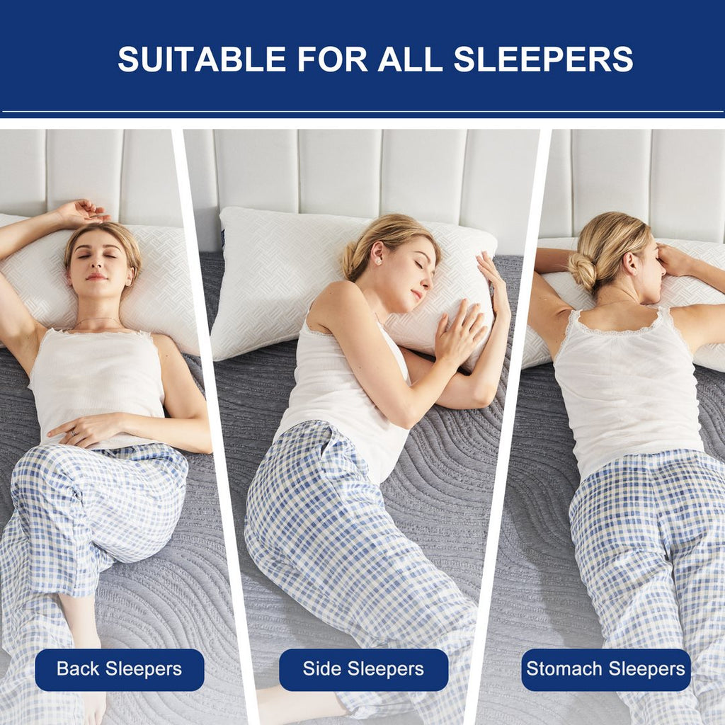SUITABLE FOR ALL SLEEPERS:Back Sleepers,Side Sleepers,Stomach Sleepers