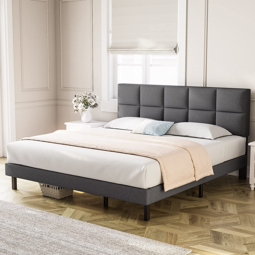 High-quality linen fabric bed frame