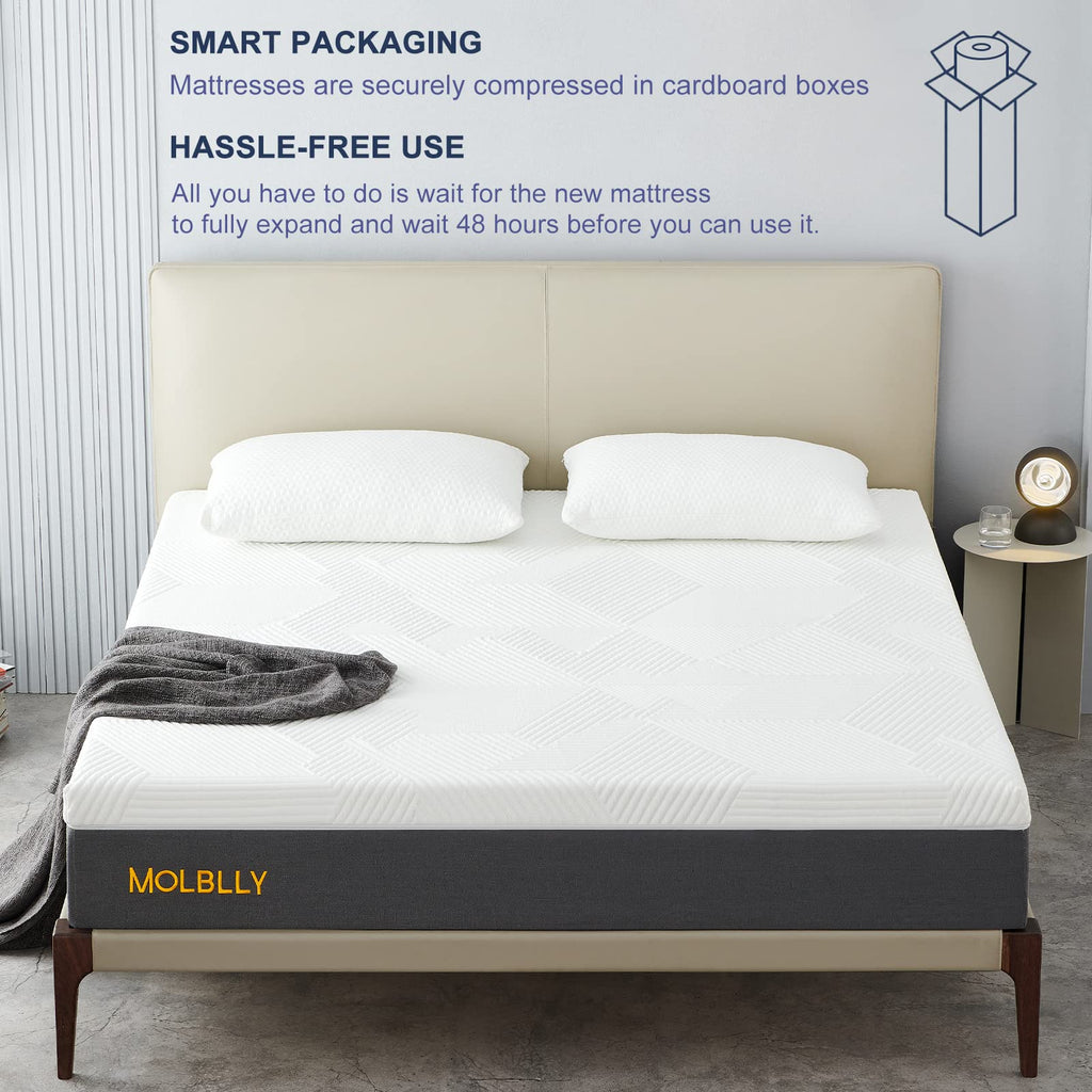 Unbox and unroll - our memory foam mattress expands to its original shape within 72 hours.