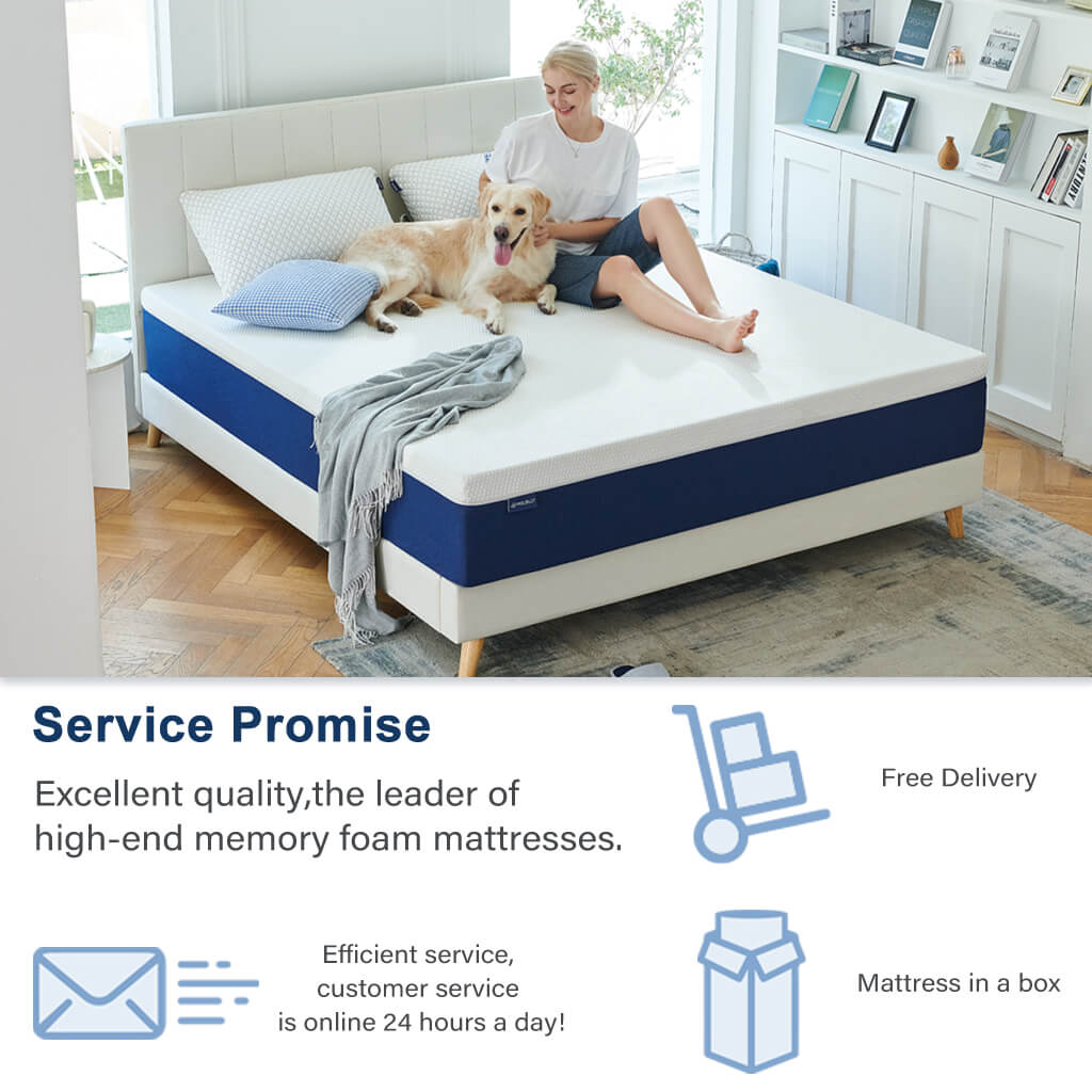 Molblly gel memory foam mattress service promise