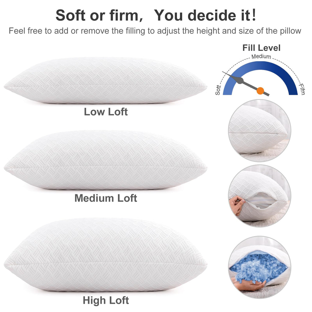 Adjust the height and softness that suits you by changing the amount of foam inside the Molblly Cloud pillow