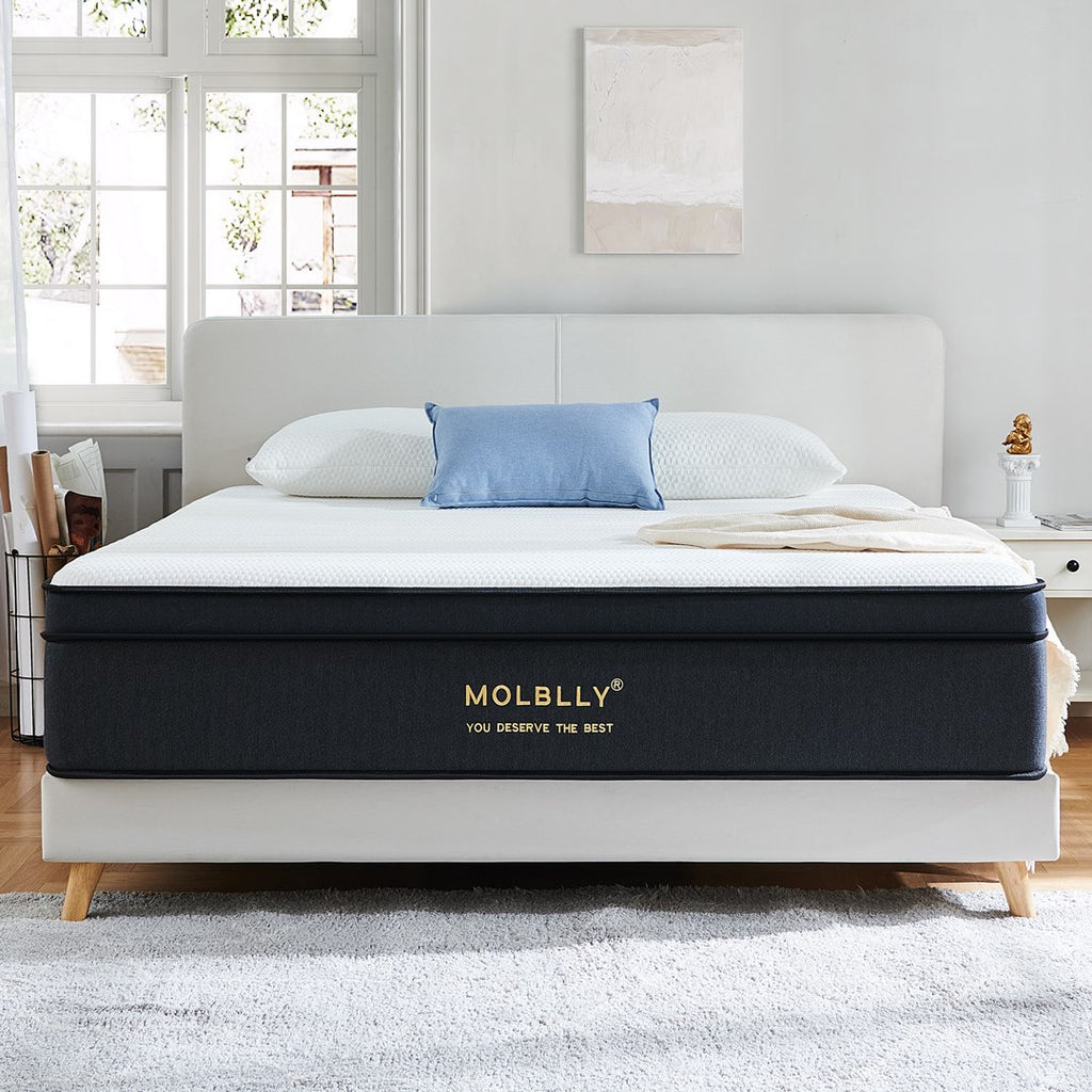 Molblly Hybrid Mattress - Individually Wrapped Coils for lasting comfort.