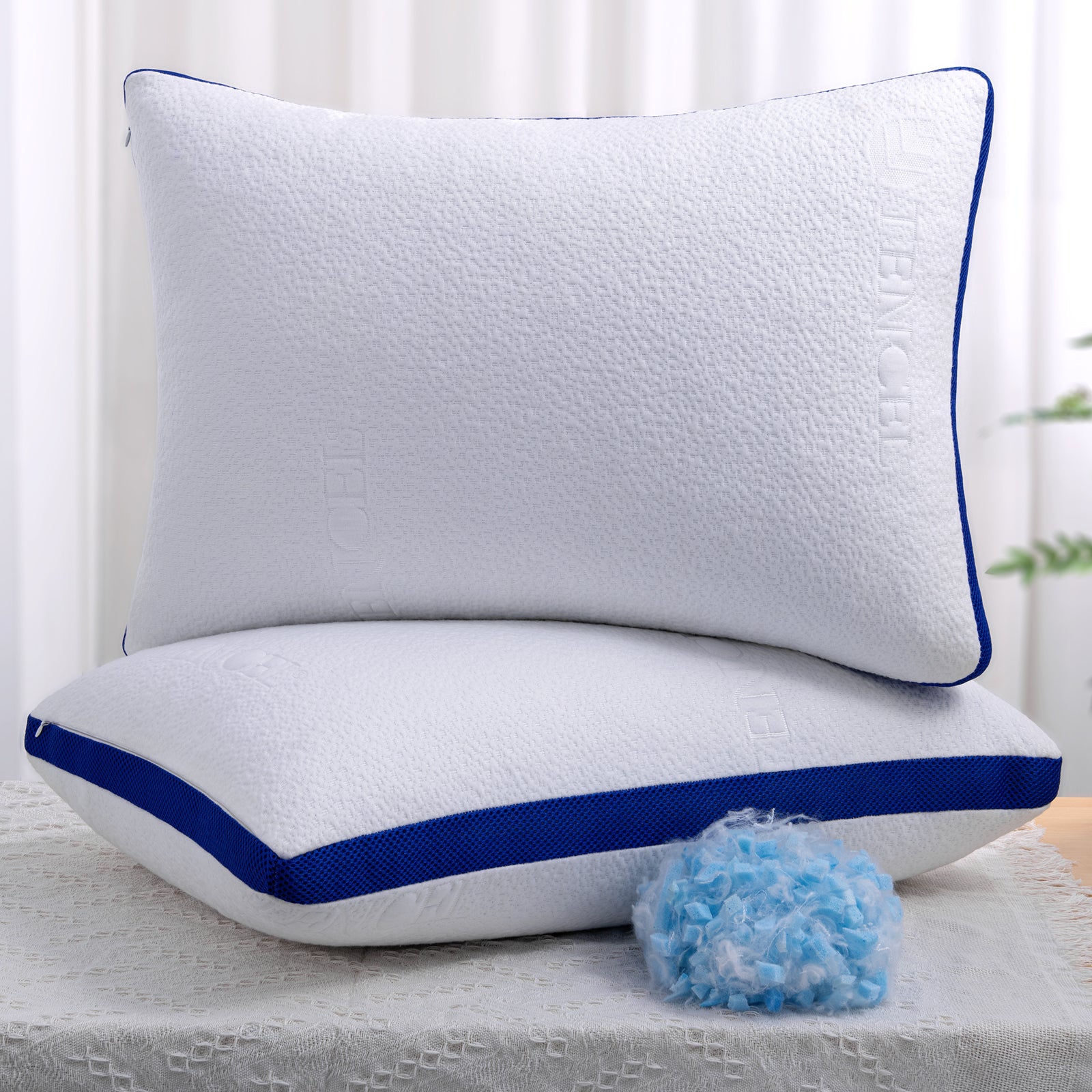 Cooling Gel Bed Pillows for Queen Size - Set of 2 - France