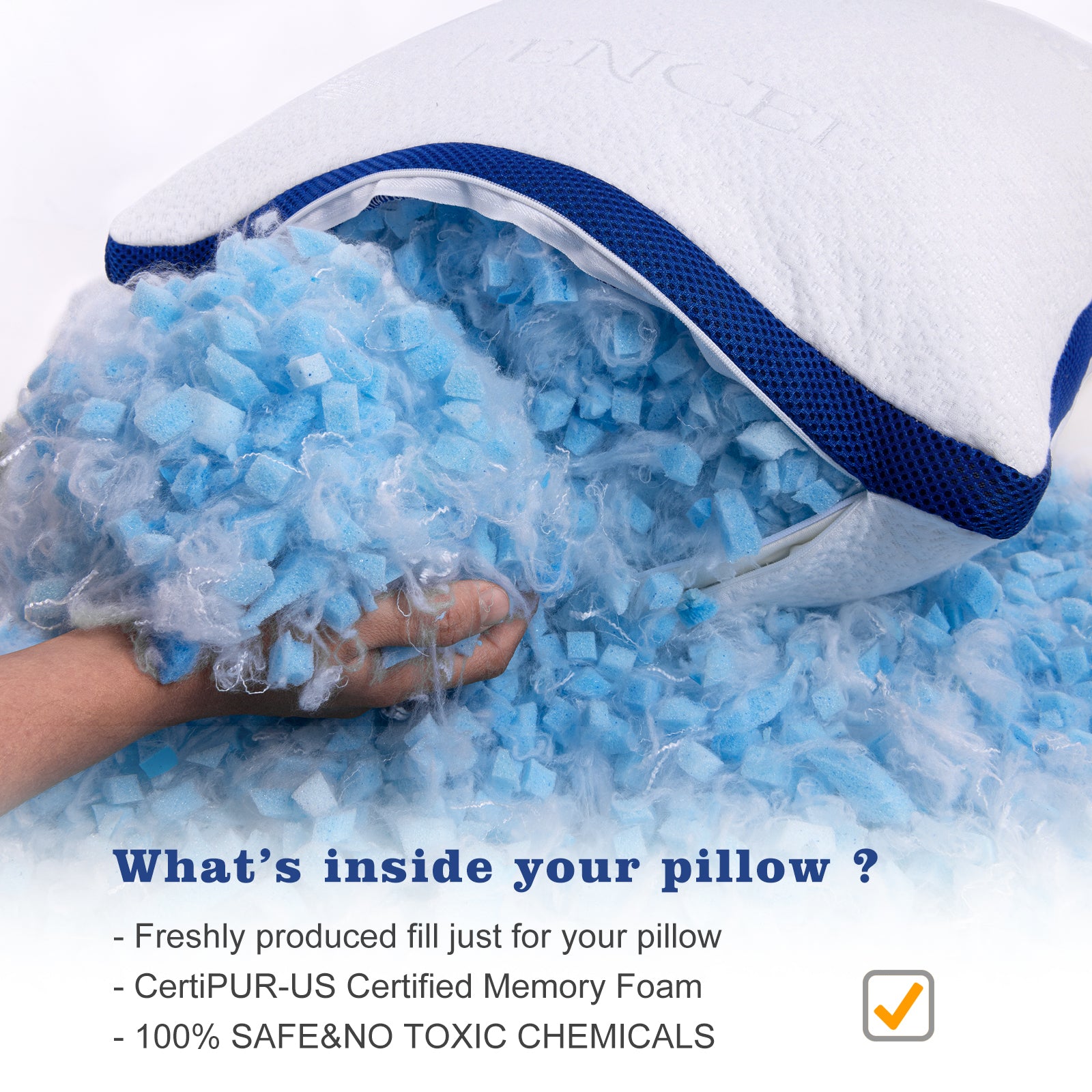 OYT Shredded Memory Foam Pillows Set