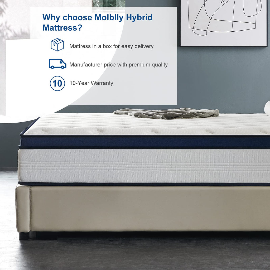 Molblly mattress ensuring a comfortable sleep for all.