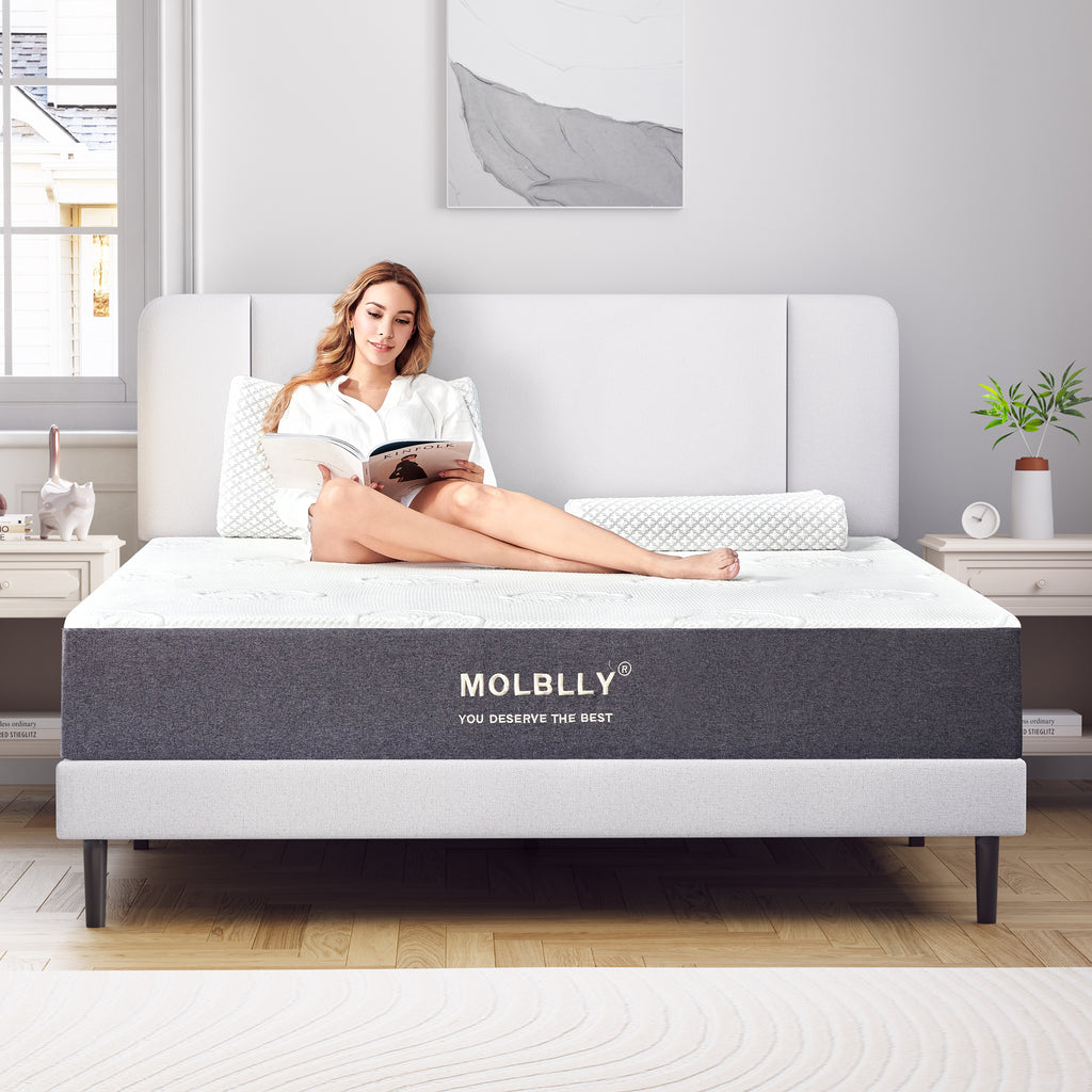 Molblly Gel Memory Foam Mattress with Breathable Construction