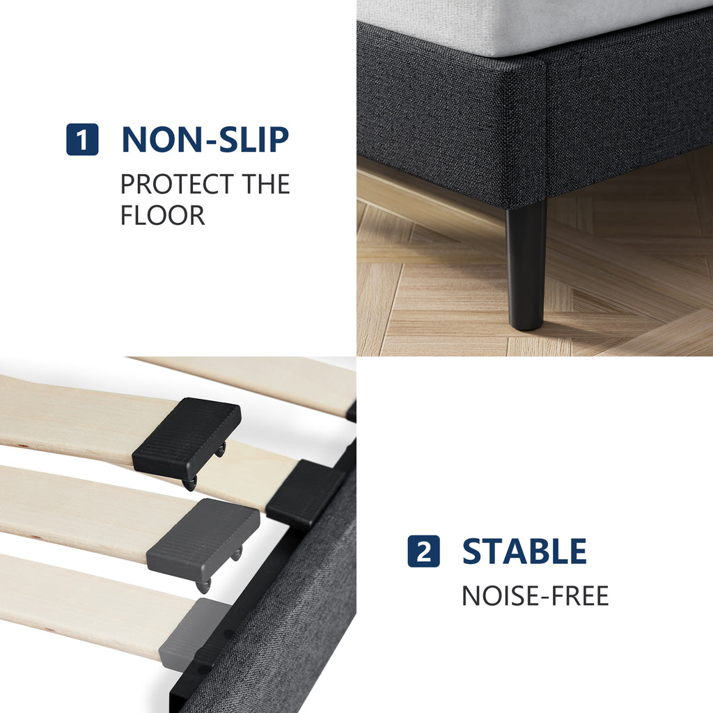 Molblly Moose bed frame is non-slip and stable