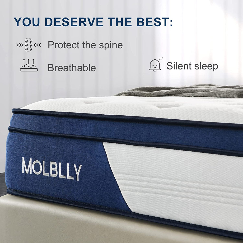 Layers of high-quality foam ensuring a comfortable and pain-free sleep.
